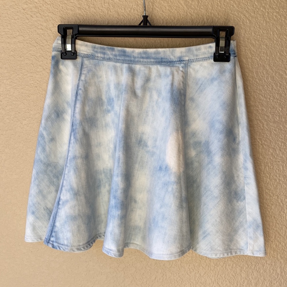 Abercrombie Kids acid wash denim skirt